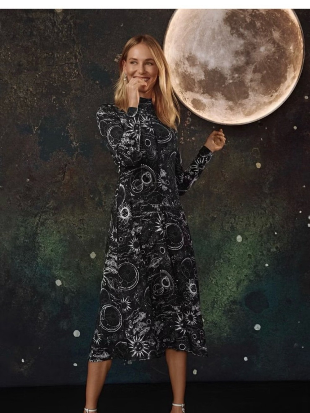 Johnny Was The Janie Favorite Seamed Mock Neck Dress